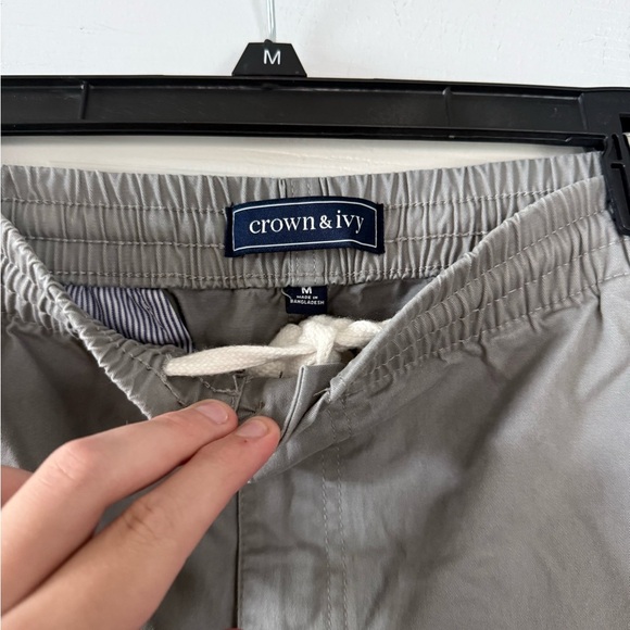 Crown & Ivy Men's Flat Front Gray Shorts - Picture 2 of 3